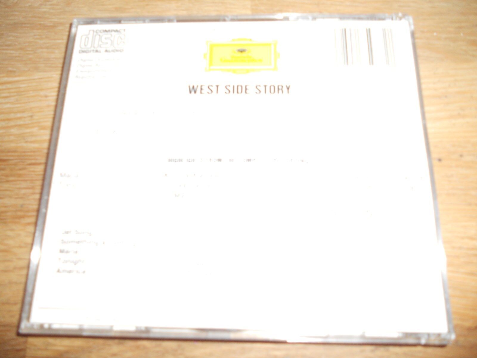 LEONARD BERNSTEIN CONDUCTS "WEST SIDE STORY" DEUTSCHE GRAMMOFON 1985 DIGITAL DDD