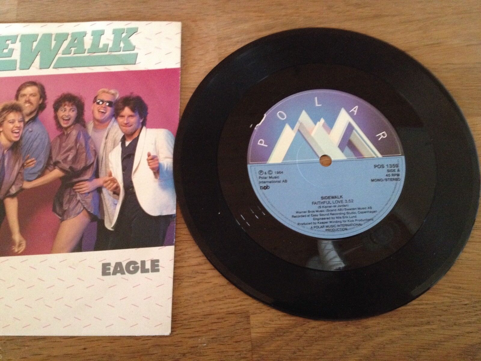 SIDEWALK "FAITHFUL LOVE/EAGLE" 1984 NCB POLAR MUSIC INTERNATIONAL AB SWEDEN ABBA