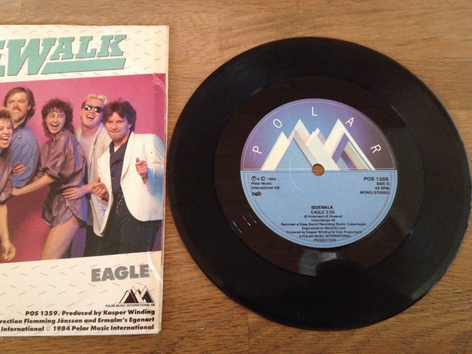 SIDEWALK "FAITHFUL LOVE/EAGLE" 1984 NCB POLAR MUSIC INTERNATIONAL AB SWEDEN ABBA