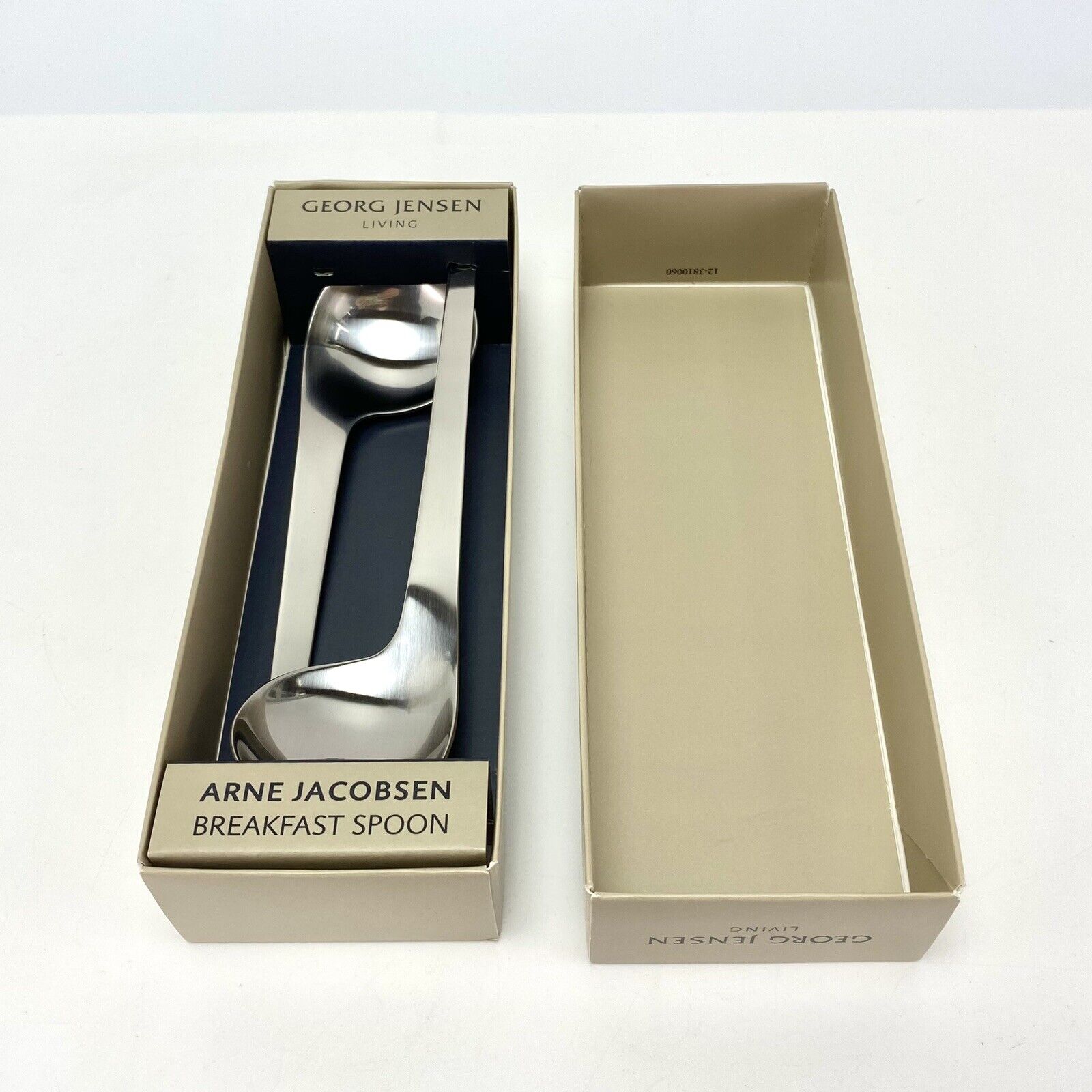 Pair Boxed Danish MCM Arne Jacobsen Georg Jensen Stainless Steel