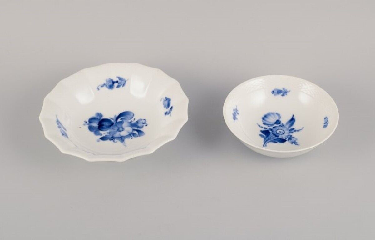 Royal Copenhagen Blue Flower Braided two bowls in porcelain