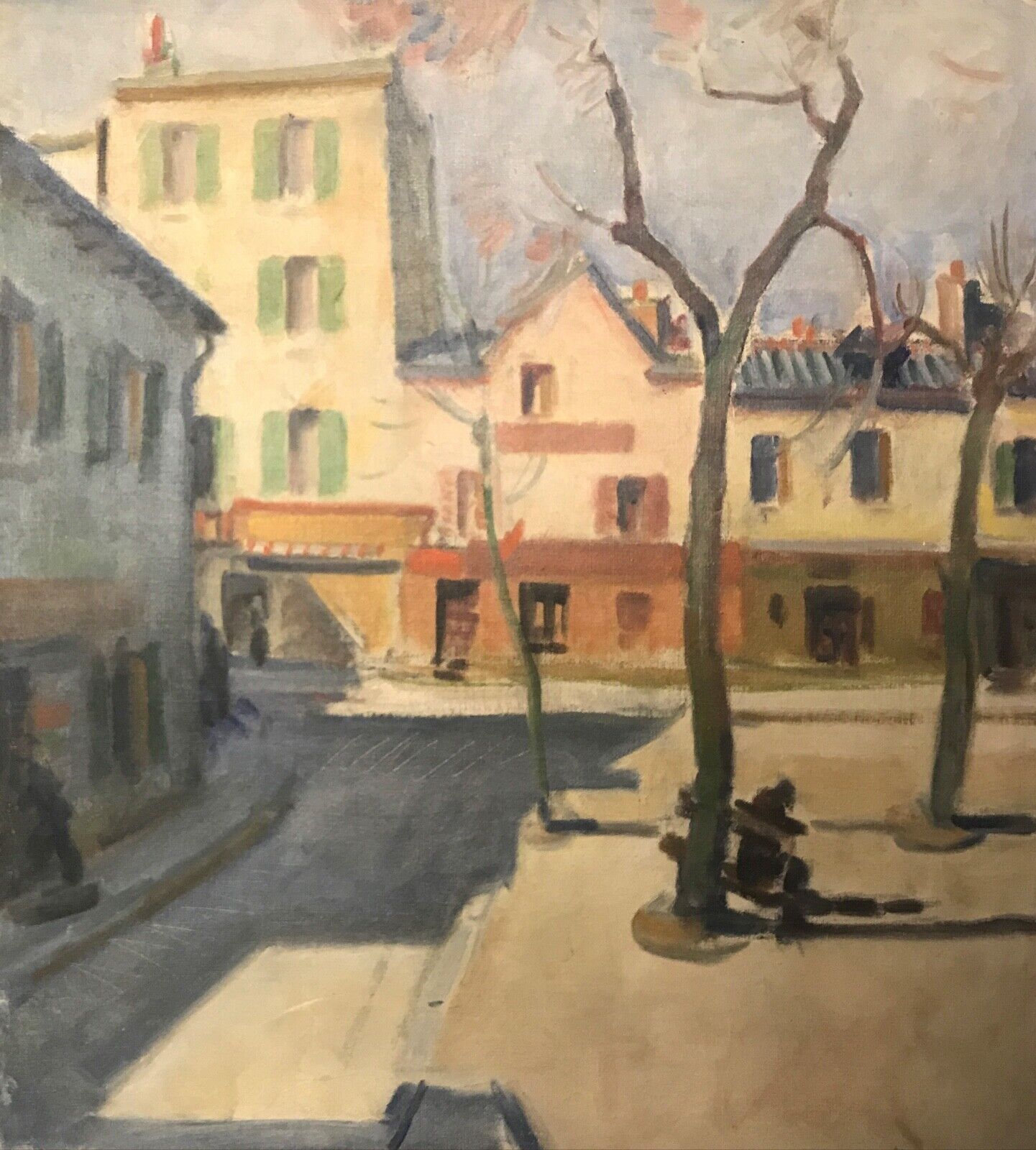 Knud Ove Hilkier (1884-1953): TOWN SQUARE SOUTH FRANCE(?)