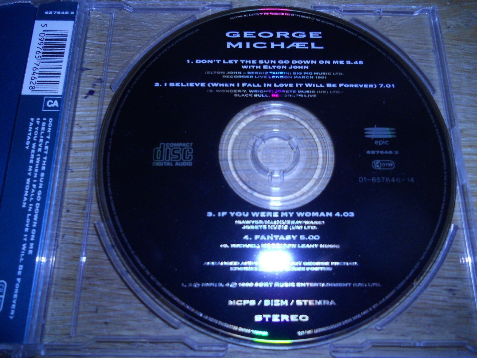 GEORGE MICHAEL  ELTON JOHN "DON´T LET THE SUN GO DOWN ON ME" 1991 4 TRACKS CD *