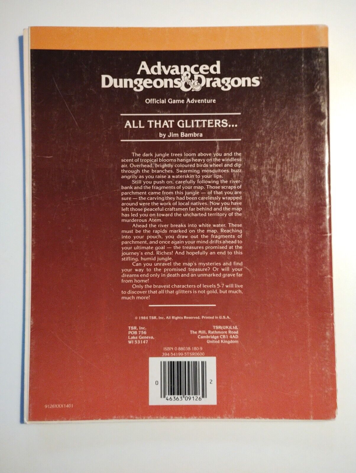 All That Glitters - TSR 9126 - Advanced DD Adventure Module UK6 - rare item