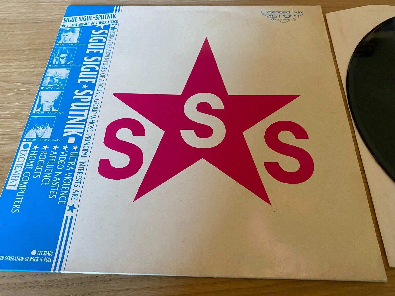 SIGUE SIGUE SPUTNIK "LOVE MISSILE F1 - 11" EXTENDED VERSION 12" 1986 PARLOPHONE*