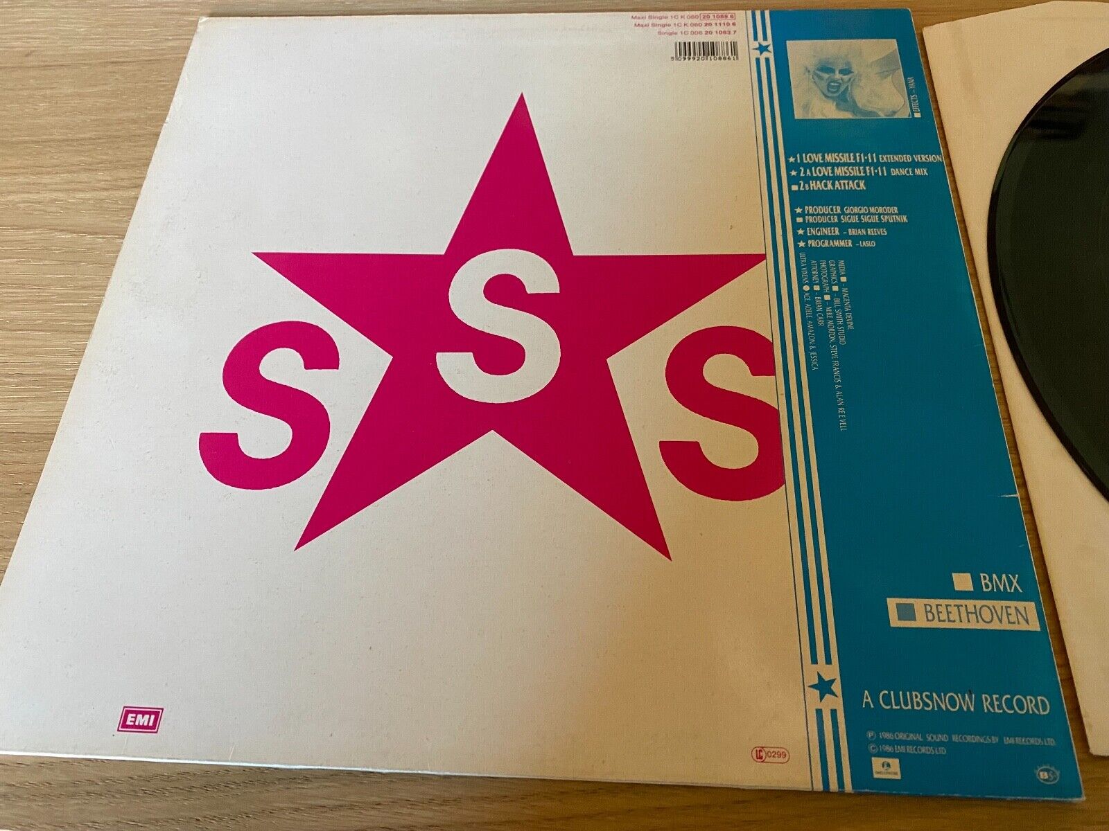 SIGUE SIGUE SPUTNIK "LOVE MISSILE F1 - 11" EXTENDED VERSION 12" 1986 PARLOPHONE*