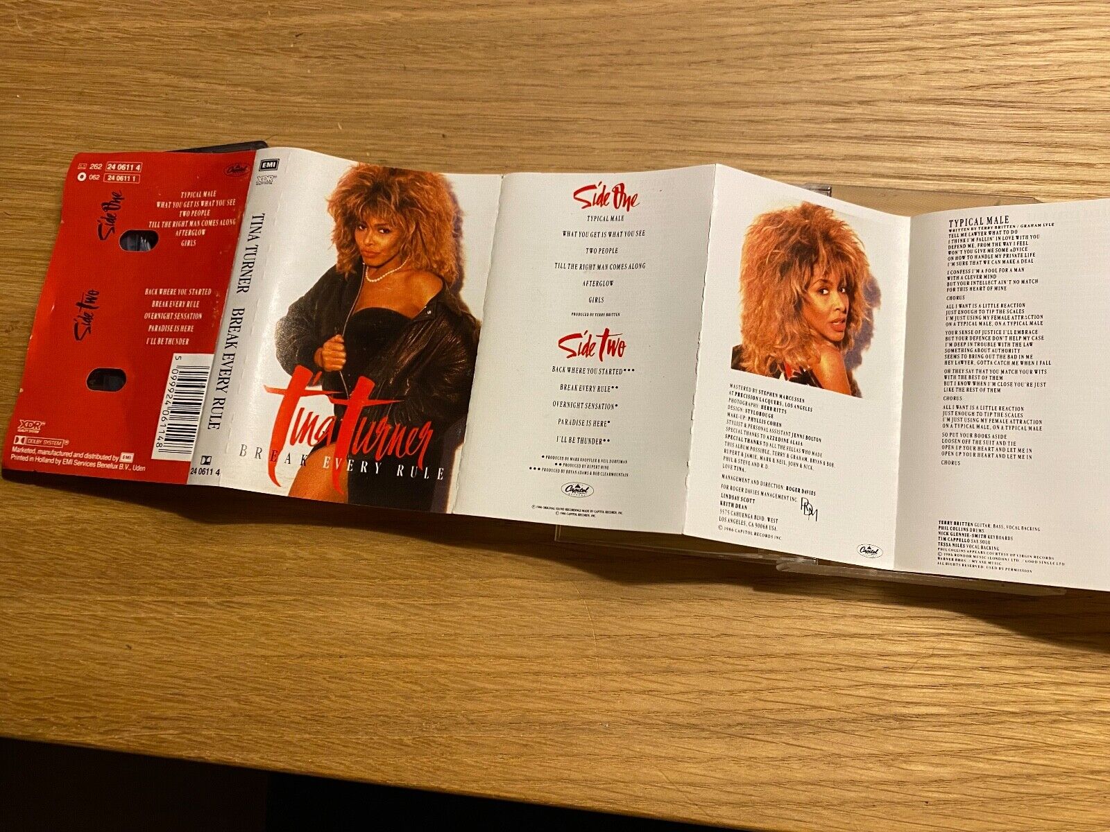 TINA TURNER "BREAK EVERY RULE" 1986 CAPTOL AUDIO MUSIC CASSETTE TAPE NETHERLANDS