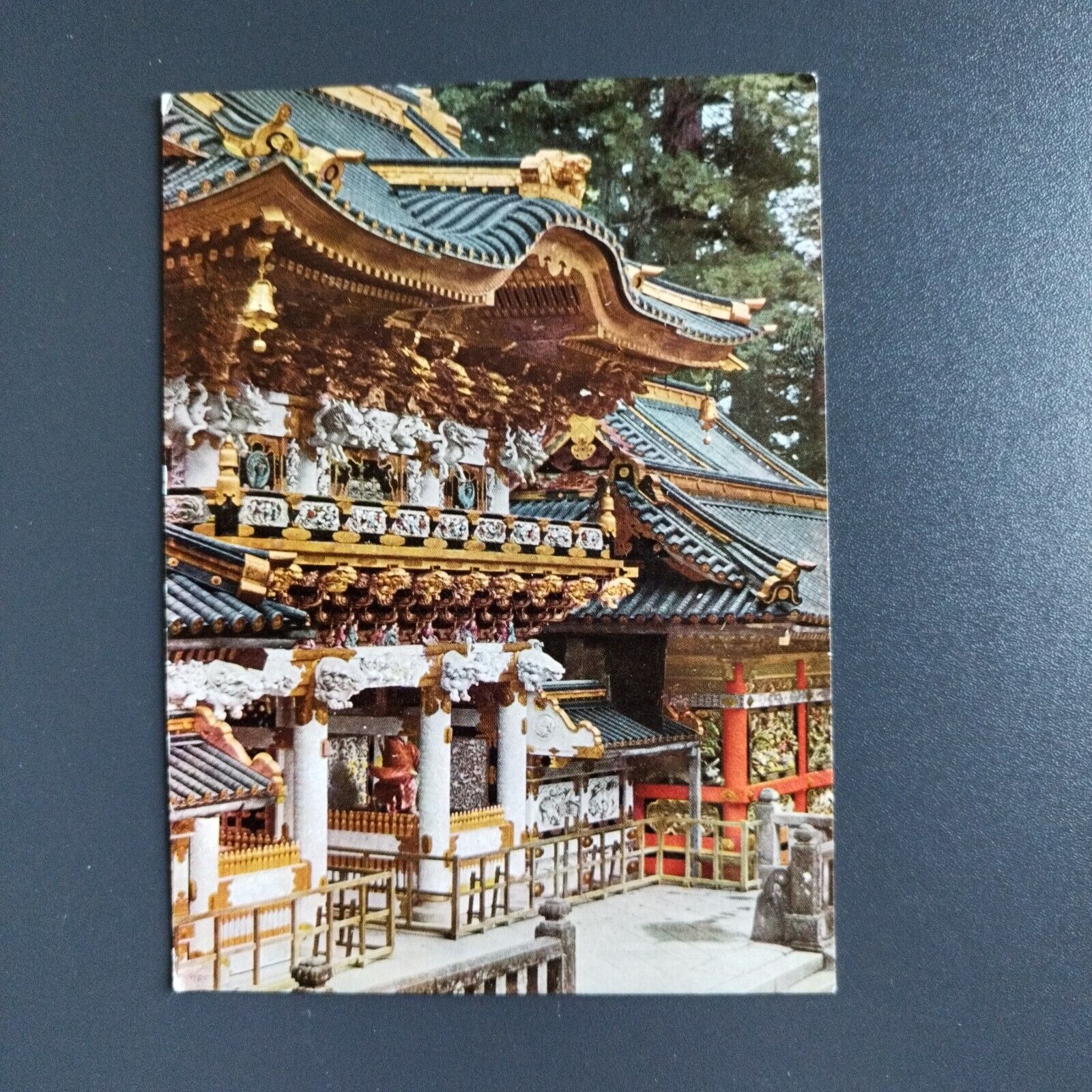 Vintage postcardJapan Yomeimon Castle Posted in 1960