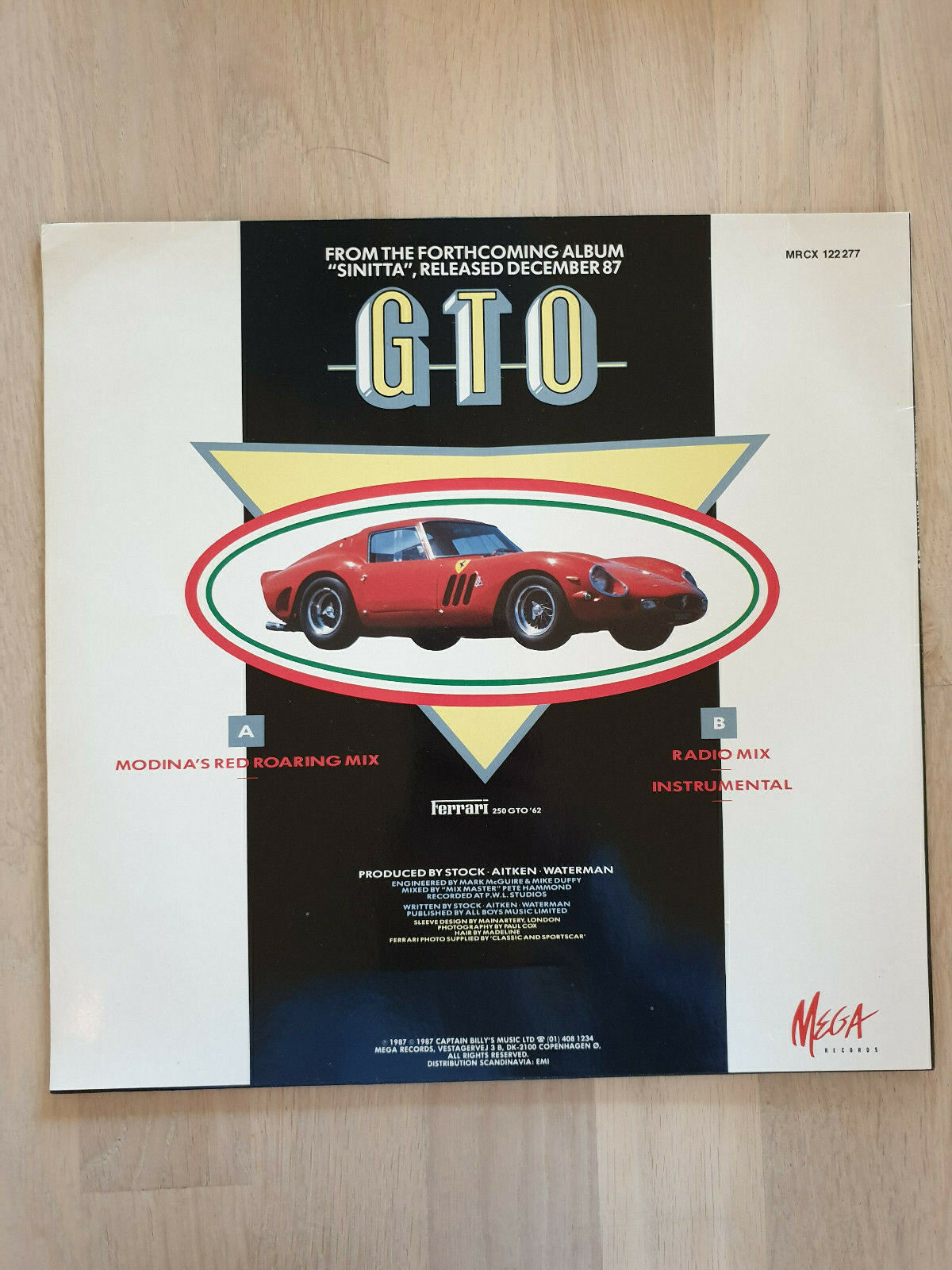 Sinitta – GTO (Modina's Red Roaring Mix) - 12" Maxi 1987