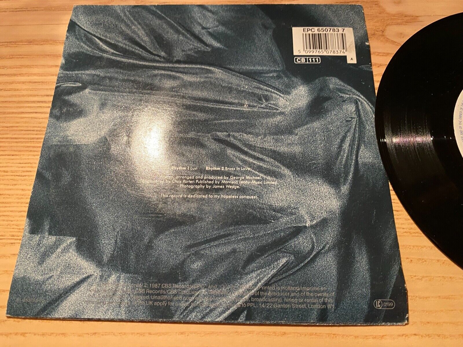 GEORGE MICHAEL"I WANT YOUR SEX" 1987 7" VINYL SINGLE EPIC RECORDS