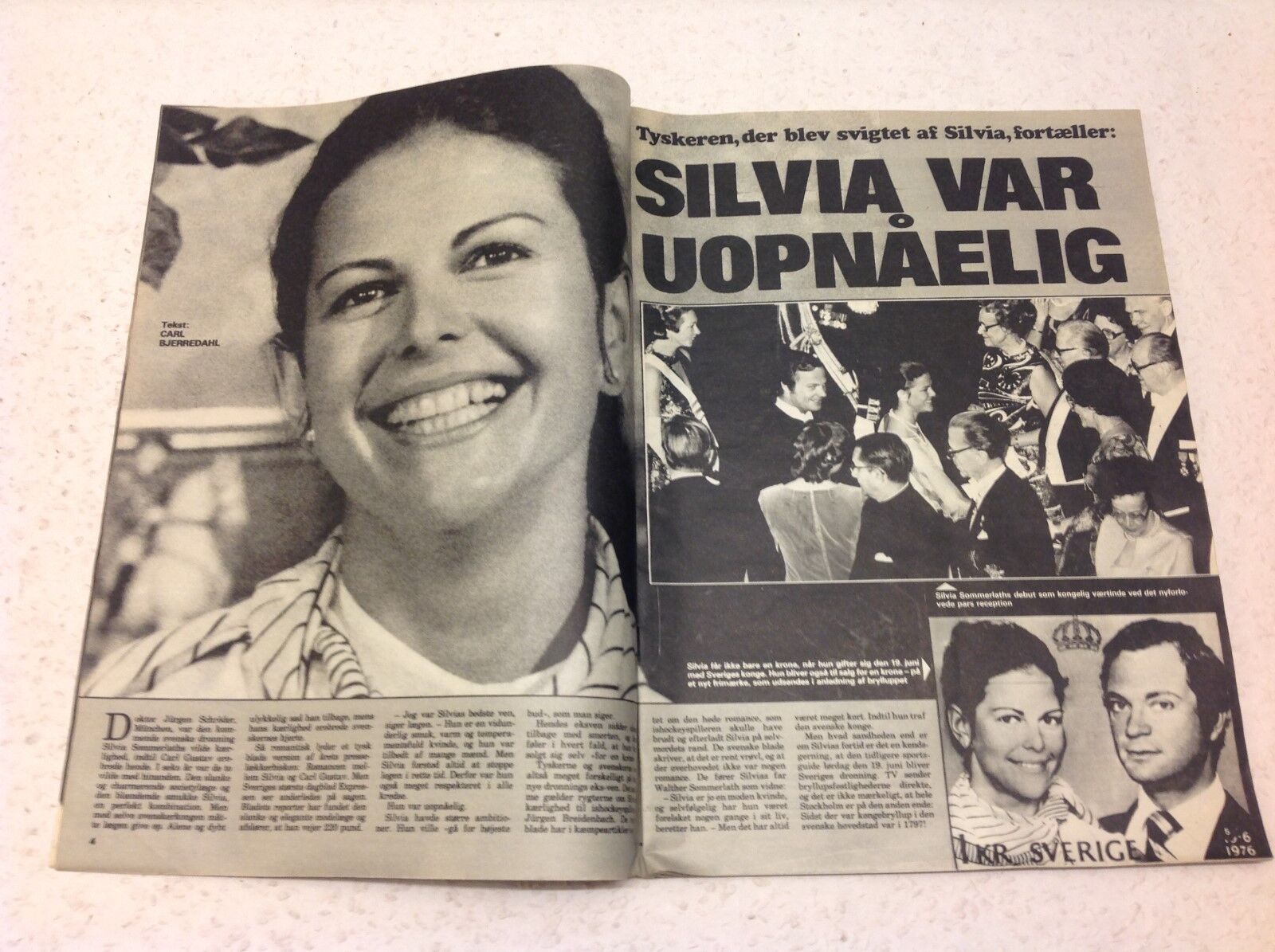 Queen Silvia King Carl Gustav Sweden Royals Danish Magazine 1976 "Se og Hoer"