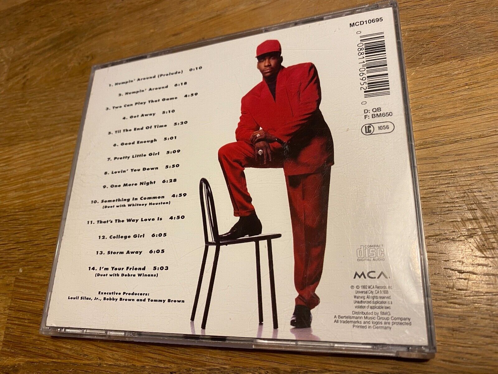 BOBBY BROWN "BROWN BOBBY" 14 TRACK 1992 CD ALBUM  MCA RECORDS 1 PRESS GERMANY**