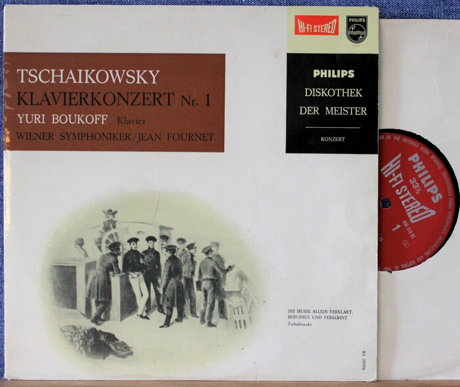 Boukoff; Fournet Tchaikovsky (Piano concerto) Philips 836213 Hi-Fi stereo (10")