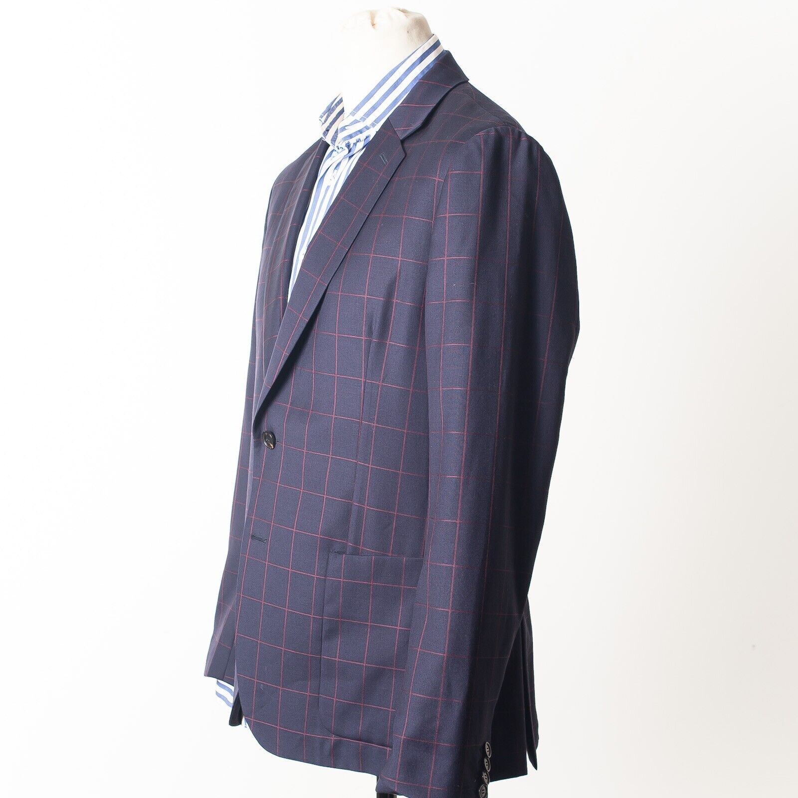 PAUL SMITH Soho Blue Check Sport Coat Blazer M Fit