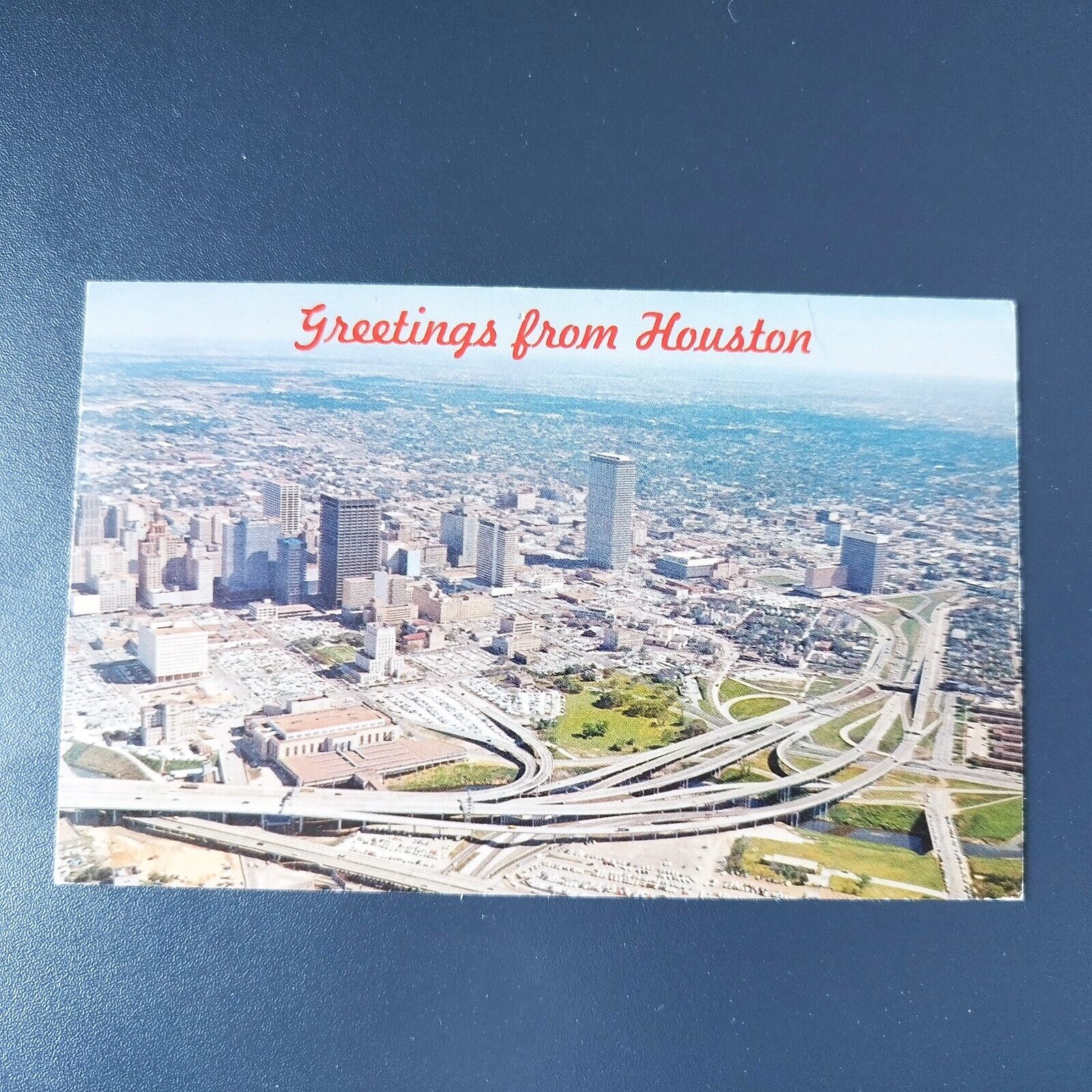 Texas Greetings from Houston Texas  Aerial view 1967