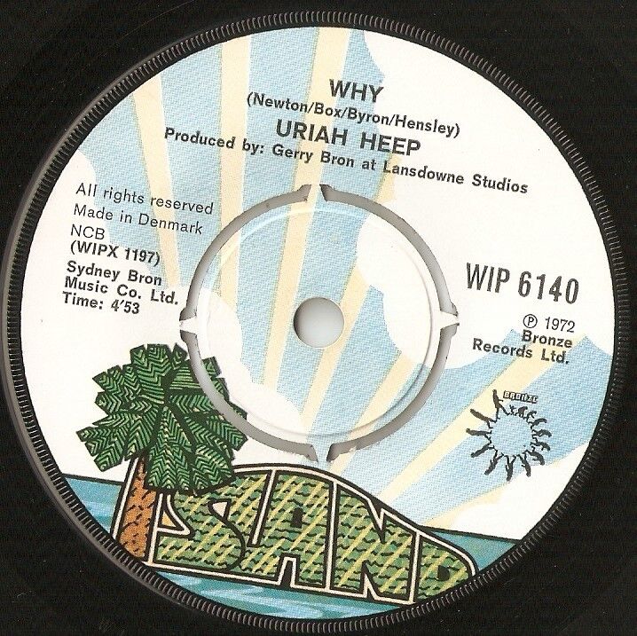 URIAH HEEP EASY LIVIN`  WHY DANISH 45+PS 1972 HEAVY PSYCH ROCK PROGRESSIVE