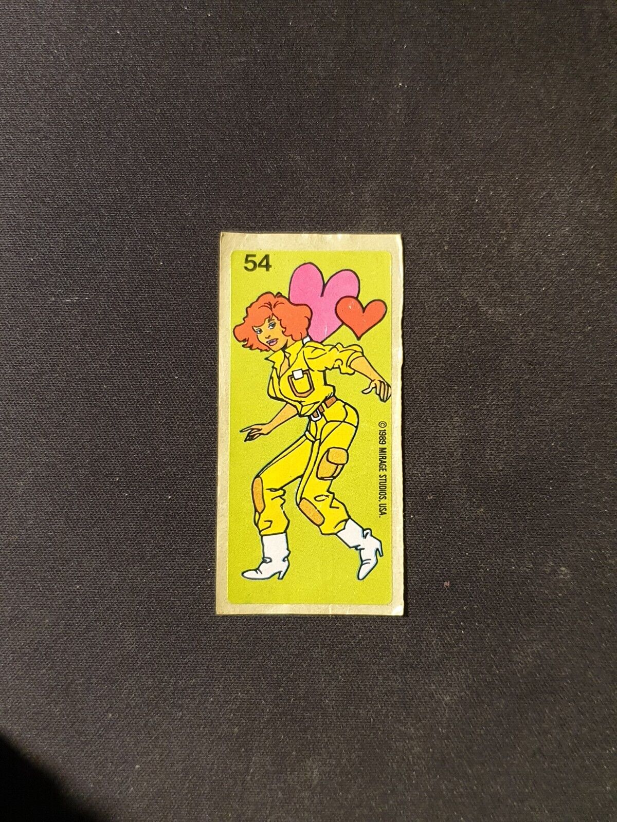 1989 TEENAGE MUTANT NINJA TURTLES Mirage Studios BUBBLE GUM Sticker No 54