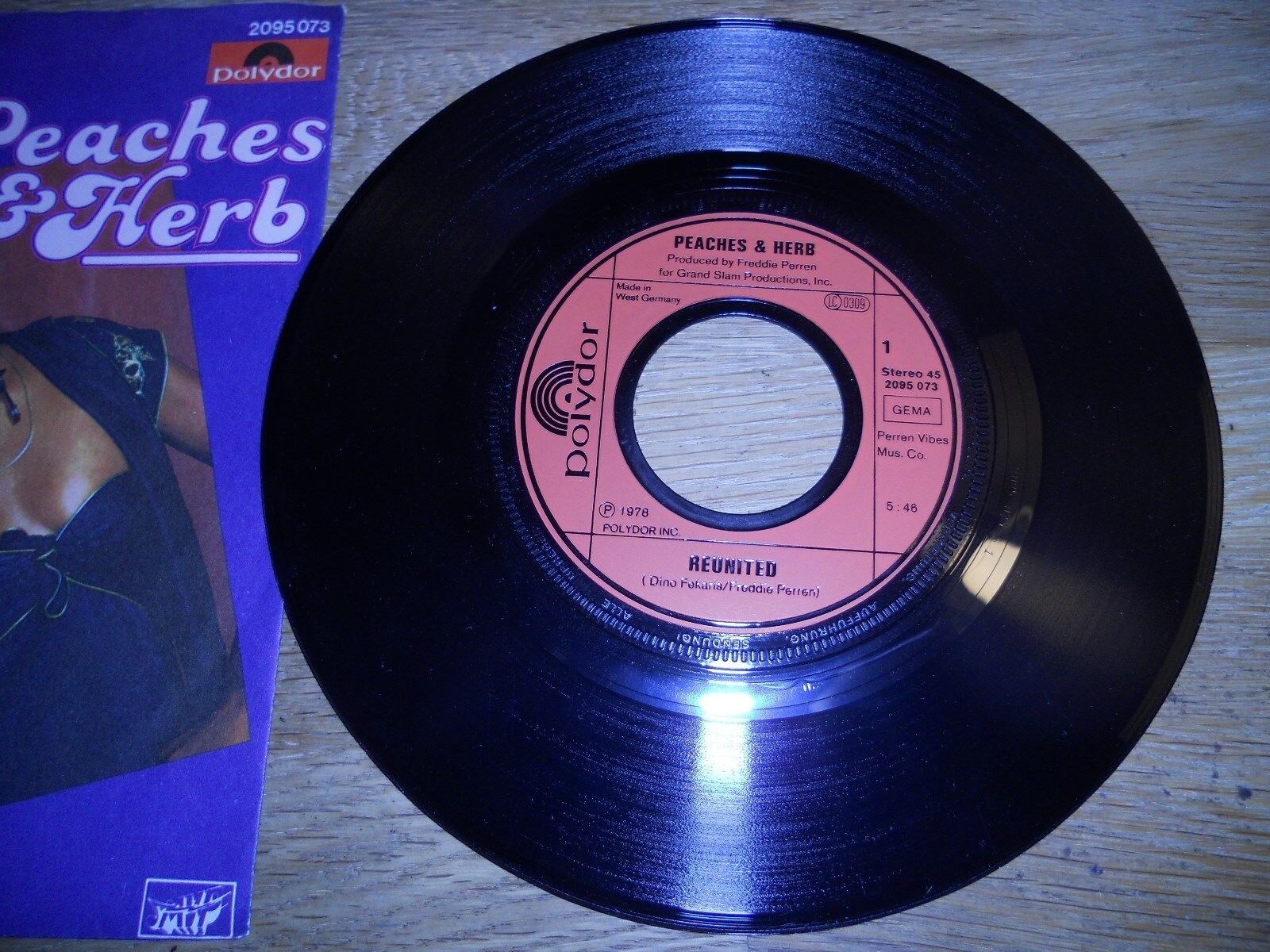 PEACHES  HERB "REUNITED"1978 POLYDOR RECORDS GEMA MADE IN WEST GERMANY RARE***