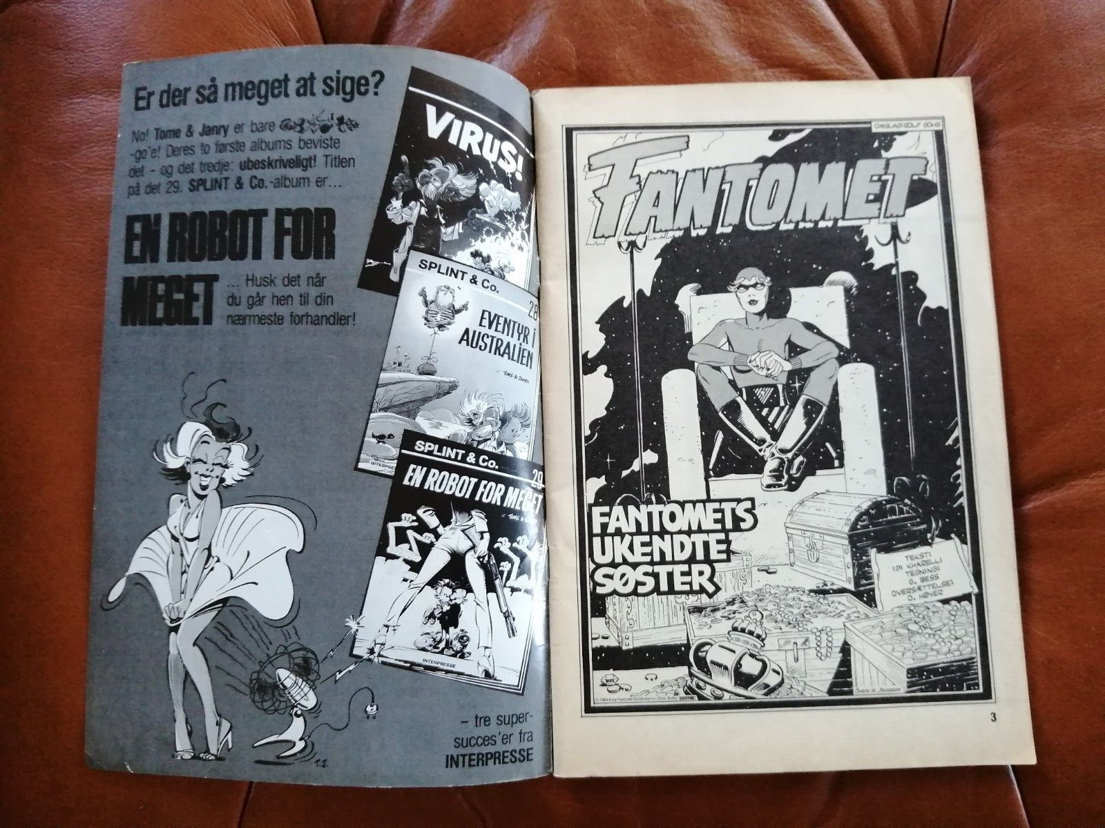 DenmarkComic magazine "FANTOMET"  The Phantom No 263 Interpresse 1985