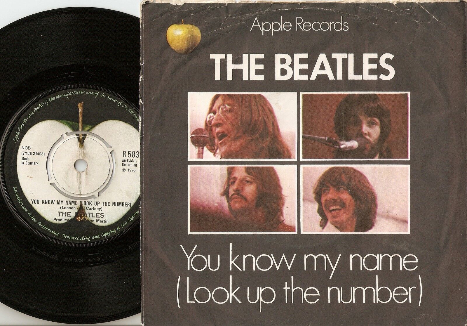 THE BEATLES LET IT BE  YOU KNOW MY NAME DANISH 45+PS 1970 APPLE