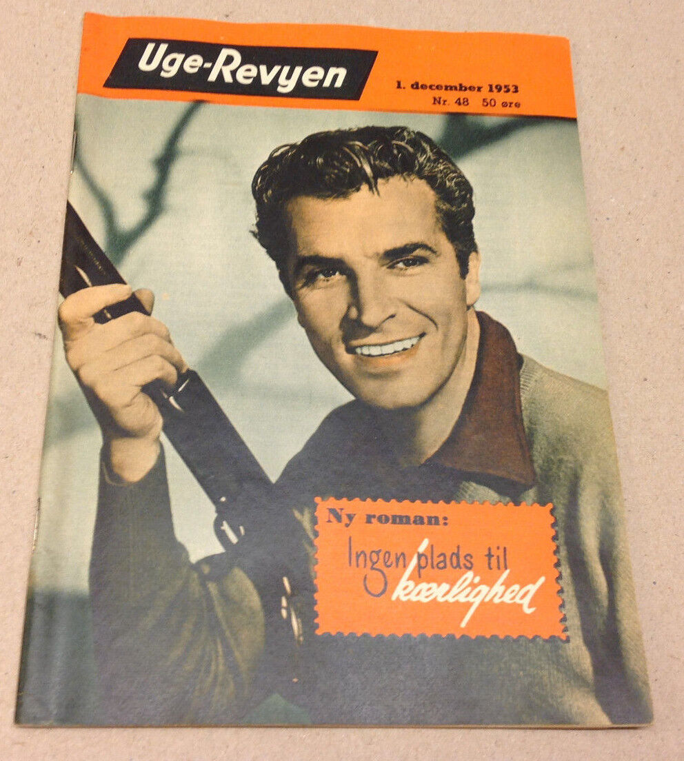 FERNANDO LAMAS FRONT COVER + HAIR DYE ON BACK COVER VINTAGE Danish Magazine 1953