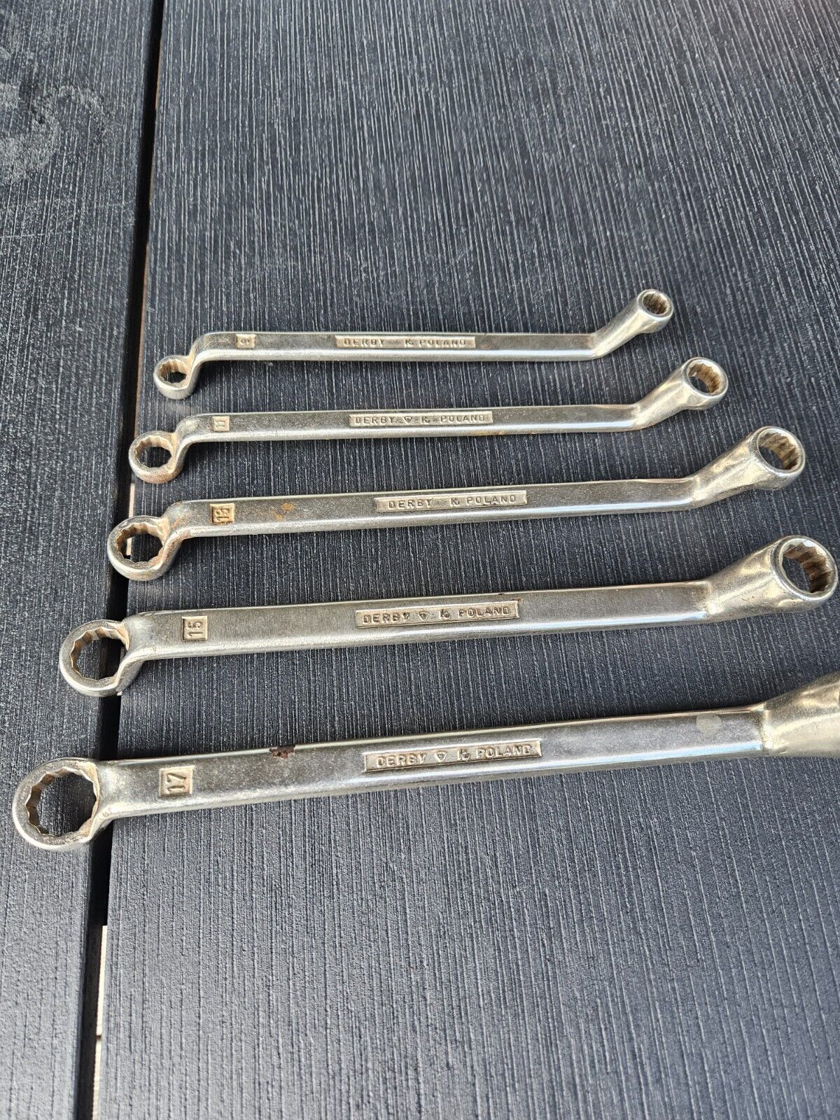 Set of Vintage Derby Offset Box End Wrench 5 pieces