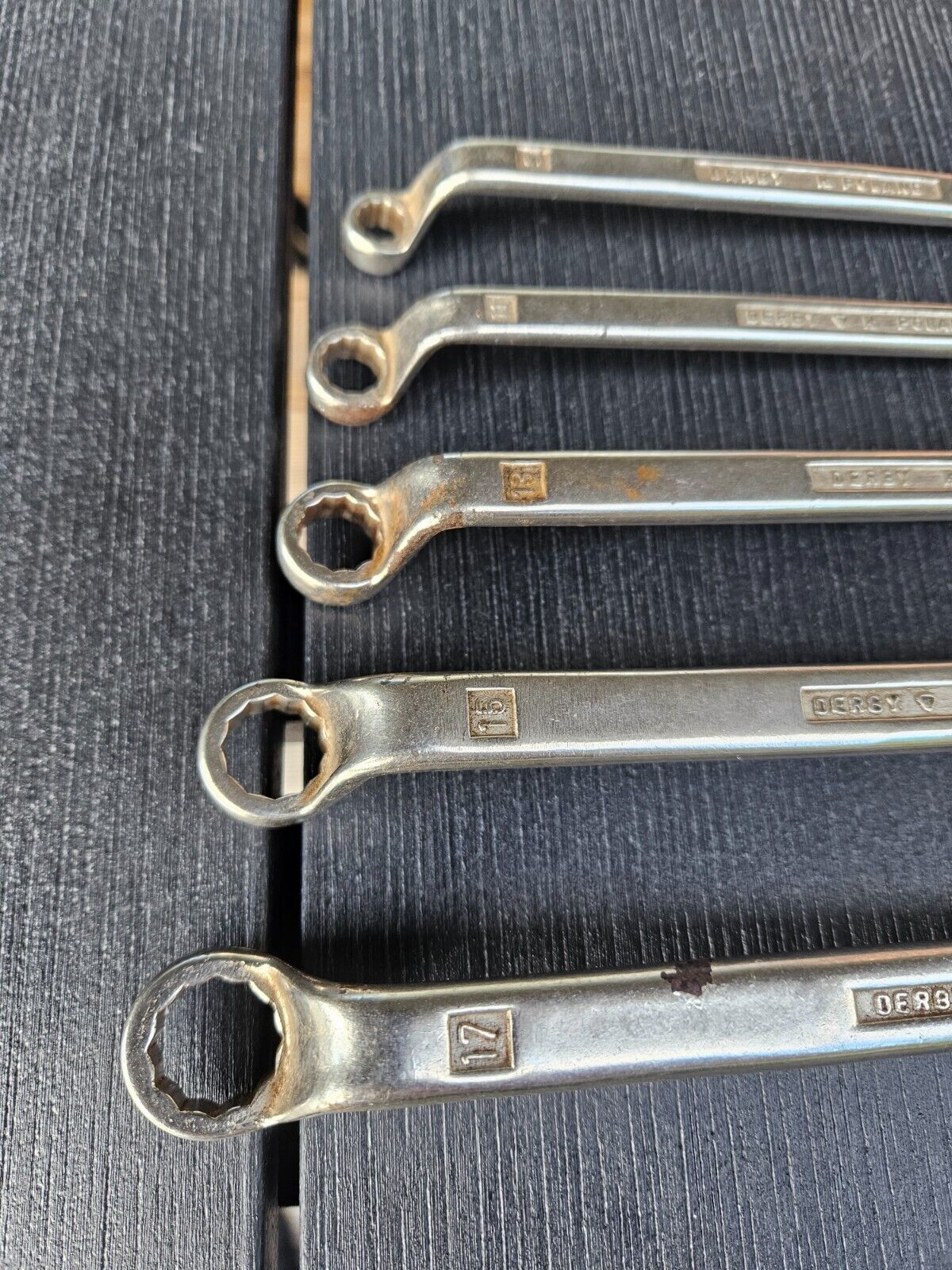 Set of Vintage Derby Offset Box End Wrench 5 pieces