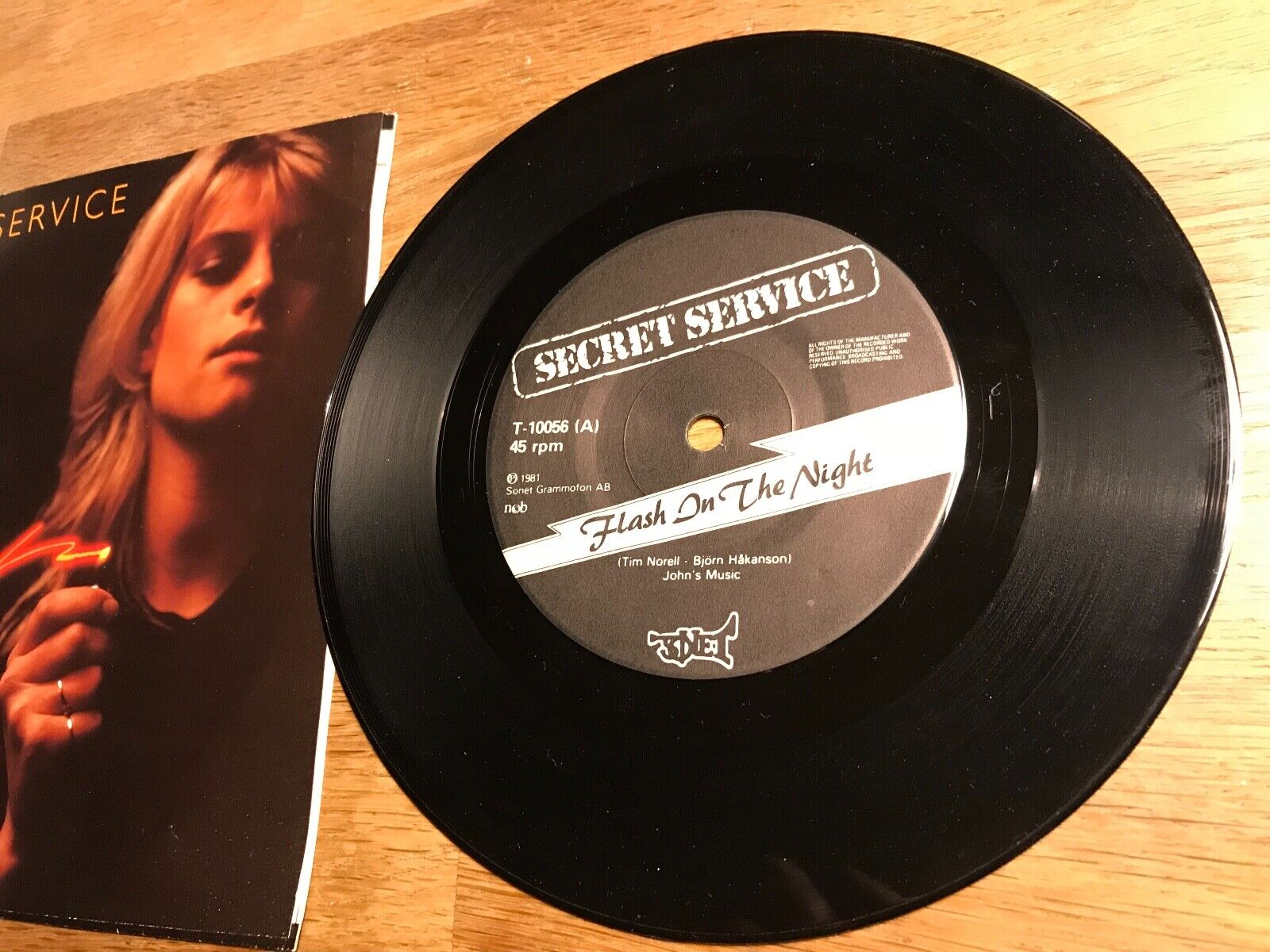 SECRET SERVICE "FLASH IN THE NIGHT" SWEDISH SINGLE NCB SONET RECORDS 1981 NCB***