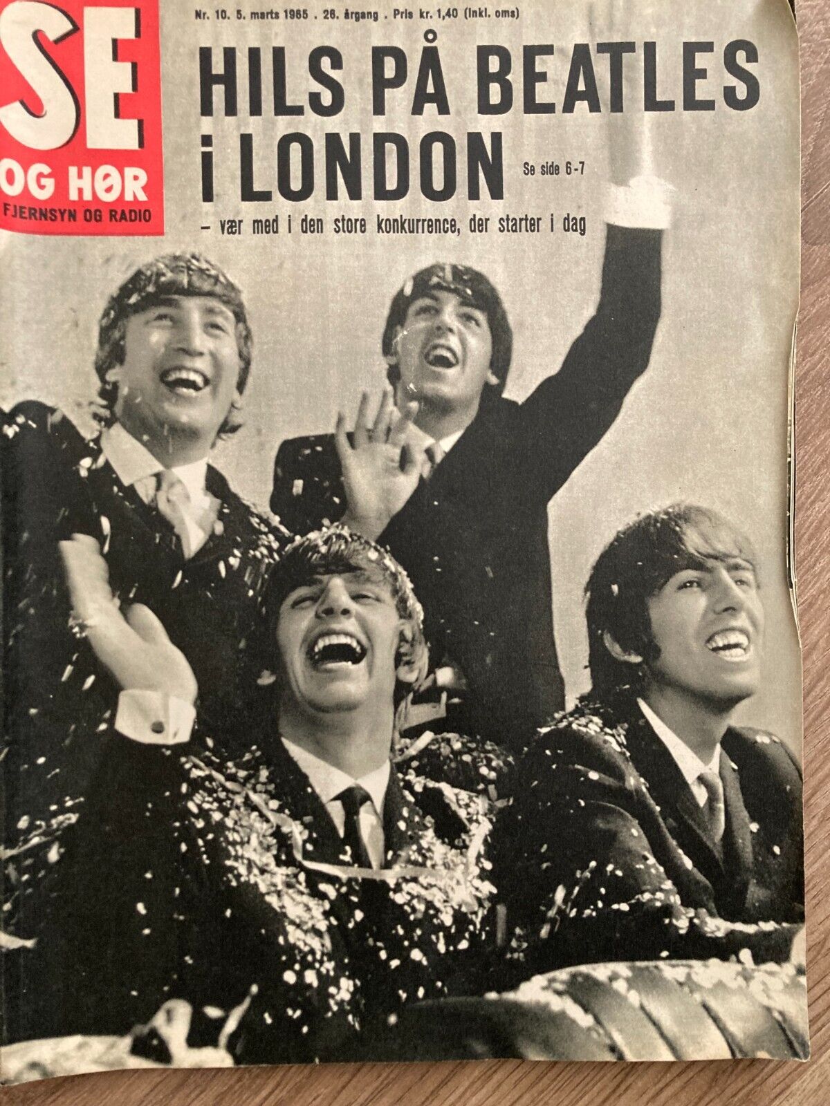 The Beatles London John Lennon Poul McCartney Danish Magazine 1965 Se og Hør