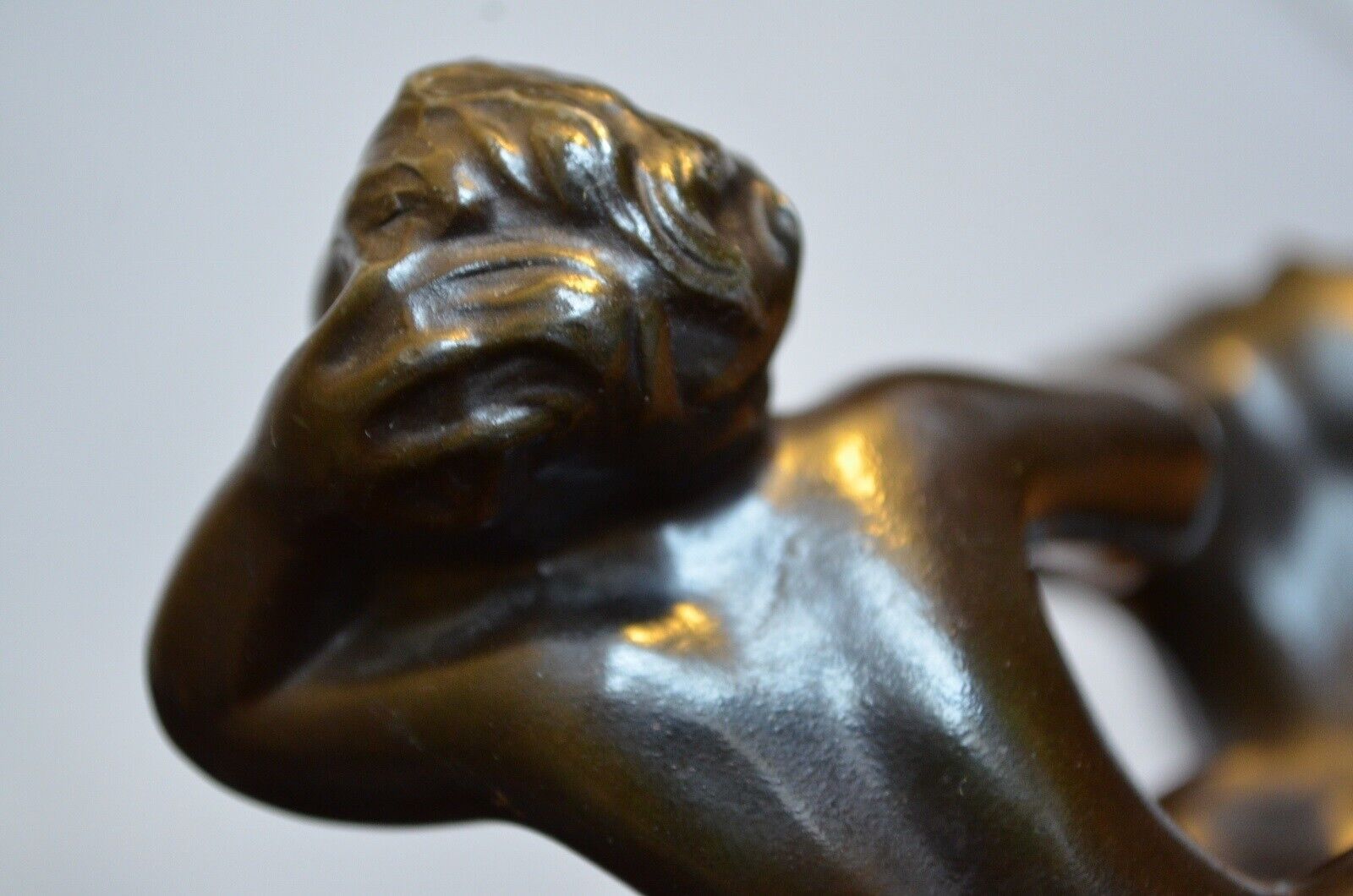 JUST ANDERSEN Art Deco Metal Figurine Faun on Rhino Statue Cast Denmark Pan