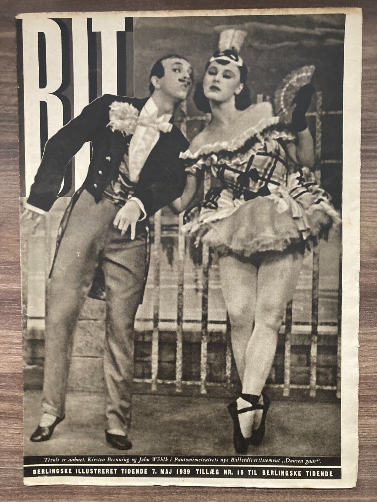 Tivoli Copenhagen Ballet Kirsten Brenning Danish Magazine 1939 "Berlingske IT"