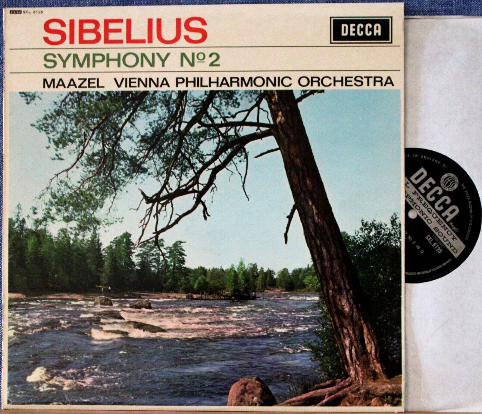 Maazel Sibelius (Symphony 2) Decca SXL 6125 wb NM