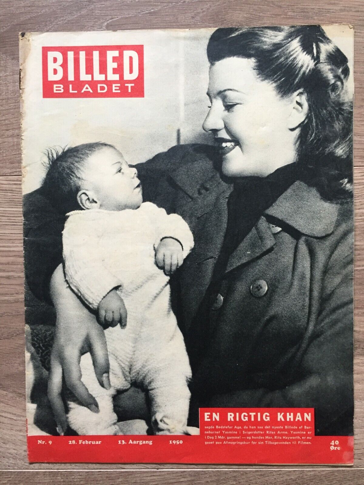 Rita Hayworth Daughter Yasmin Aga Khan 1950 Danish Magazine Billed-Bladet