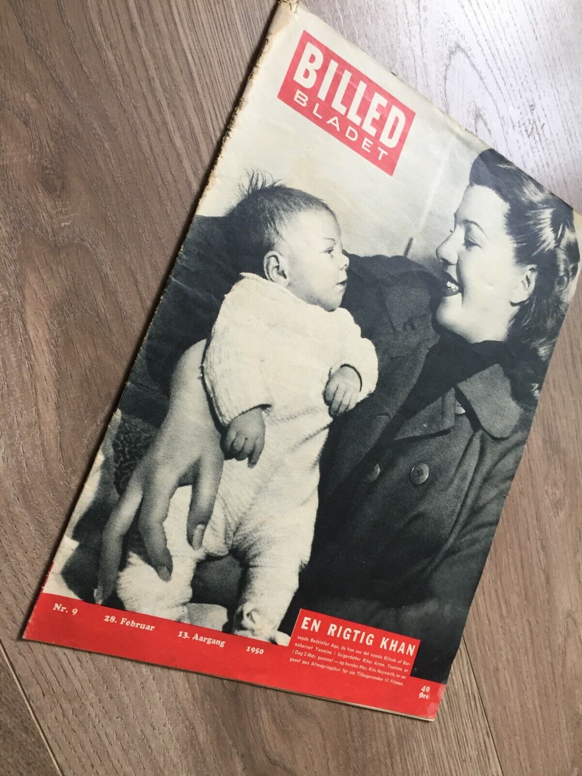 Rita Hayworth Daughter Yasmin Aga Khan 1950 Danish Magazine Billed-Bladet