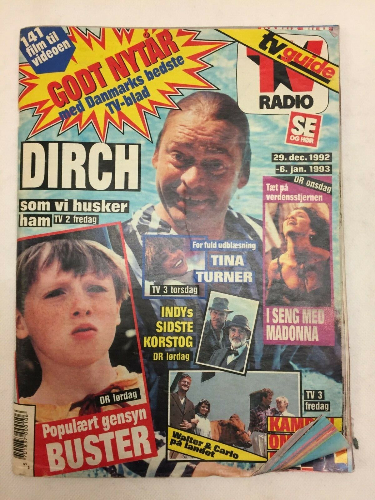 Madonna Pregnancy Rumors Front Cover Vtg Danish Magazine 1992 "Se og Hoer"