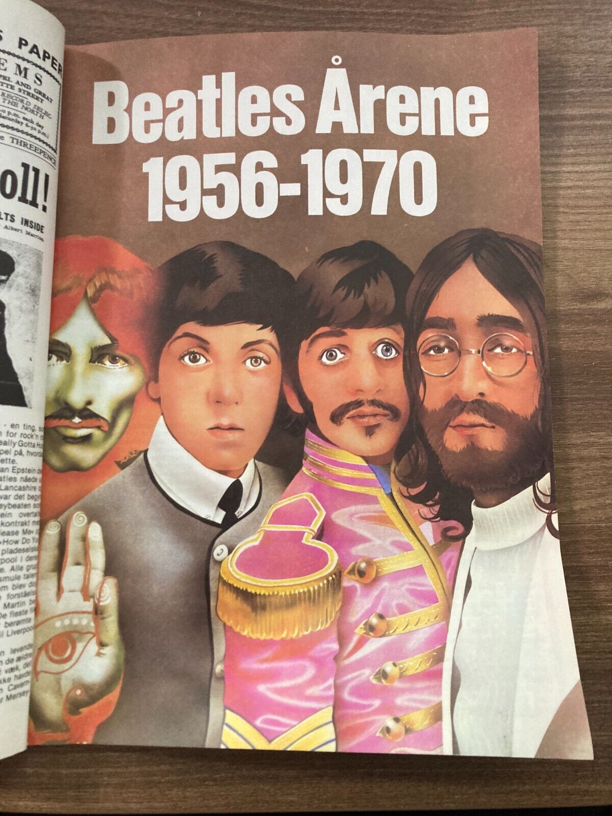 Historien Om Beatles - Vintage 1970s Danish Book - Beatles Years 1956-1970