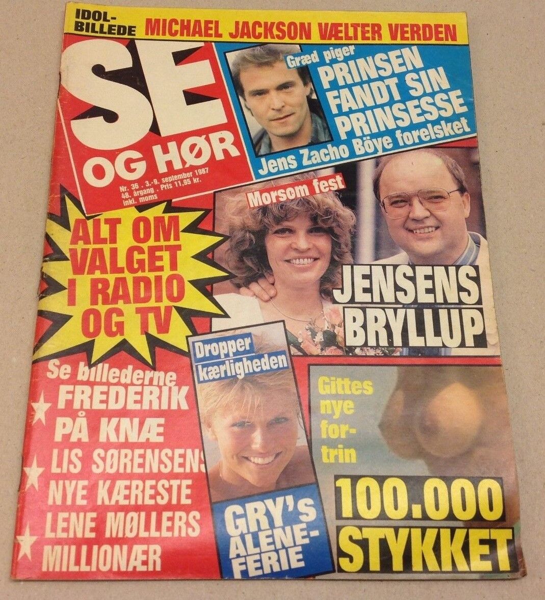 Gitte Nielsen Stallone New Breast Implant Vtg Danish Magazine 1987 "Se og Hoer"