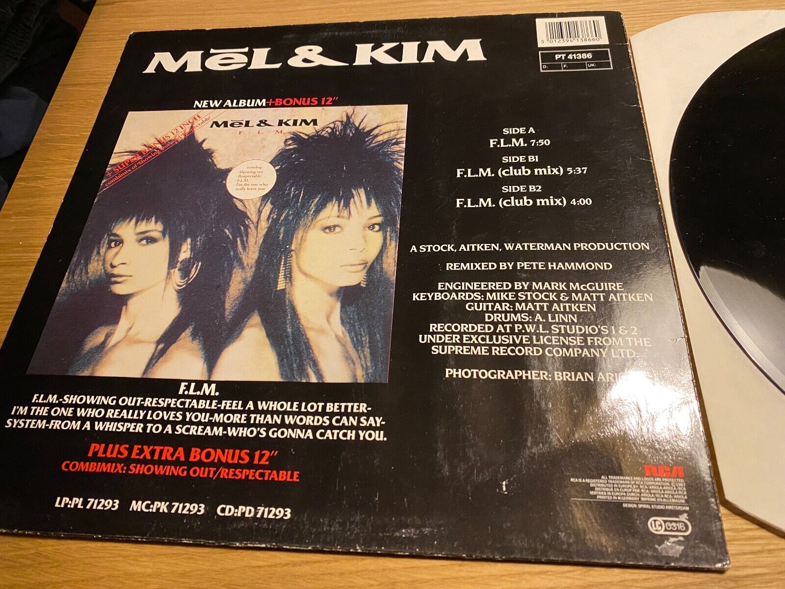 MEL  KIM "FLM" EXTENDED REMIXES 1987 RCA RECORDS 3 TRACKS WEST GERMAN PRESS*