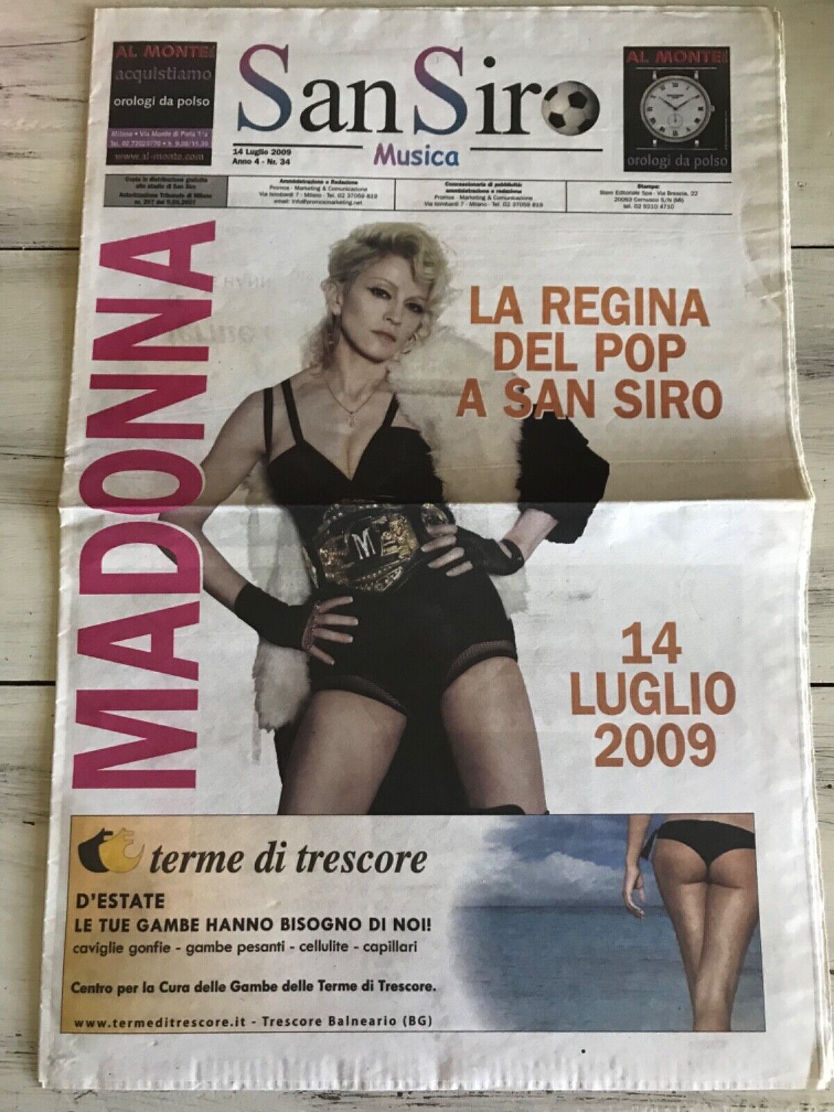 Madonna San Siro Musica Magazine 2009 Italy