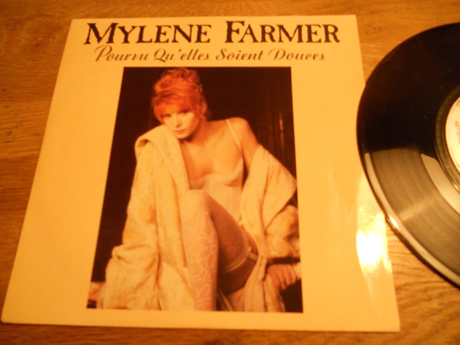 MYLENE FARMER "POURVU QUÉLLES SOIENT DOUCES / PUISQUE" POLYDOR FRENCH PRESS 1988