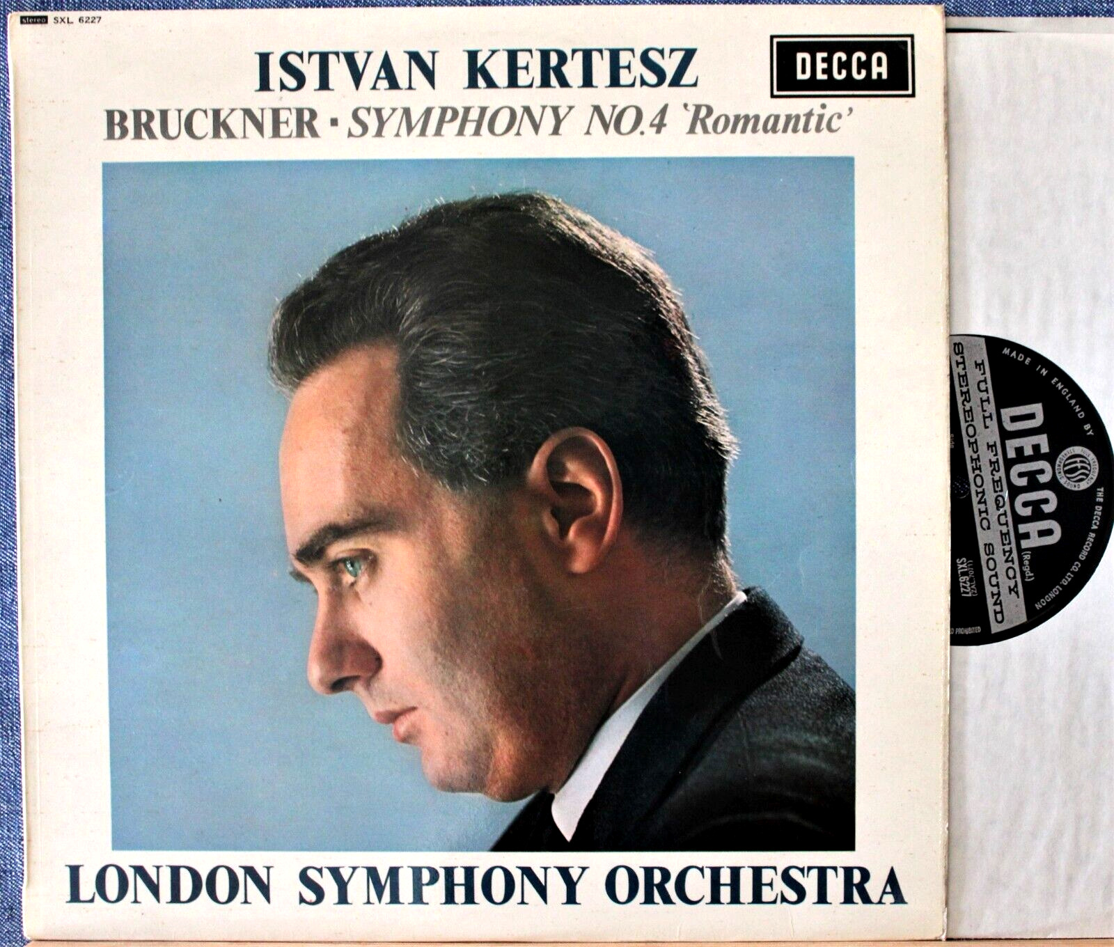 Kertesz Bruckner (Symphony 4) Decca SXL 6227 wb NM