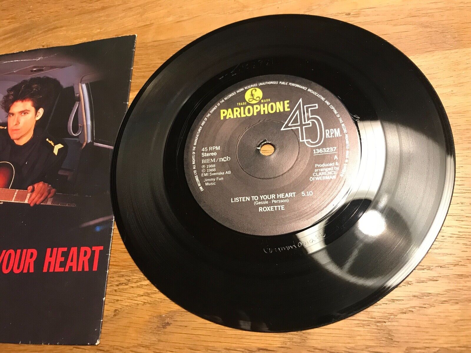 ROXETTE "LISTEN TO YOUR HEART/ (I COULD NEVER) GIVE YOU UP" 1988 EMI SWEDEN NCB*