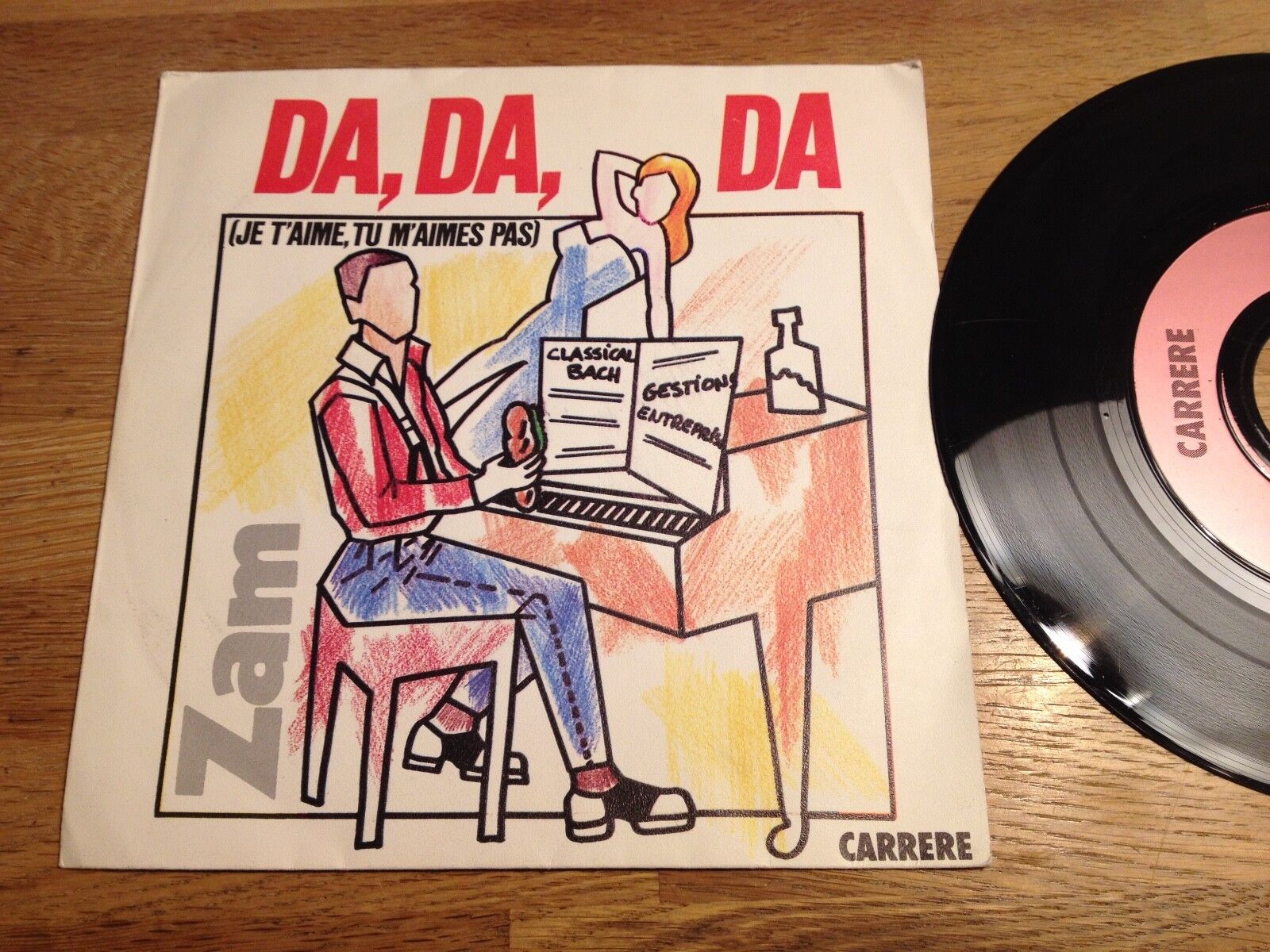 ZAM "DA DA DA" FRENCH 1982 SINGLE CARRERE RECORDS FRENCH PRESSING RARE SACEM OOP