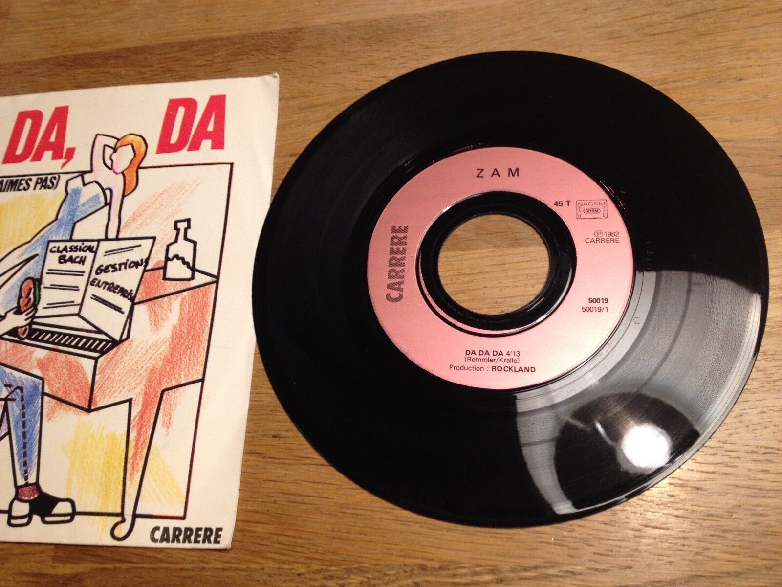 ZAM "DA DA DA" FRENCH 1982 SINGLE CARRERE RECORDS FRENCH PRESSING RARE SACEM OOP