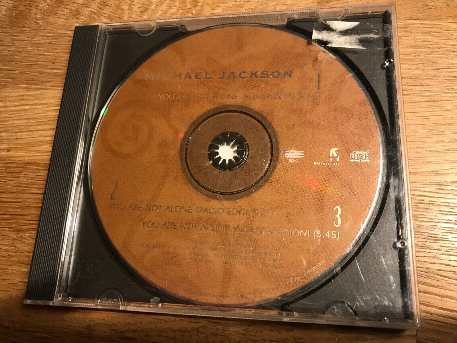 MICHAEL JACKSON "YOU ARE NOT ALONE" 1995 PROMOTIONAL CD 3 TRACK EPIC RECORDS USA