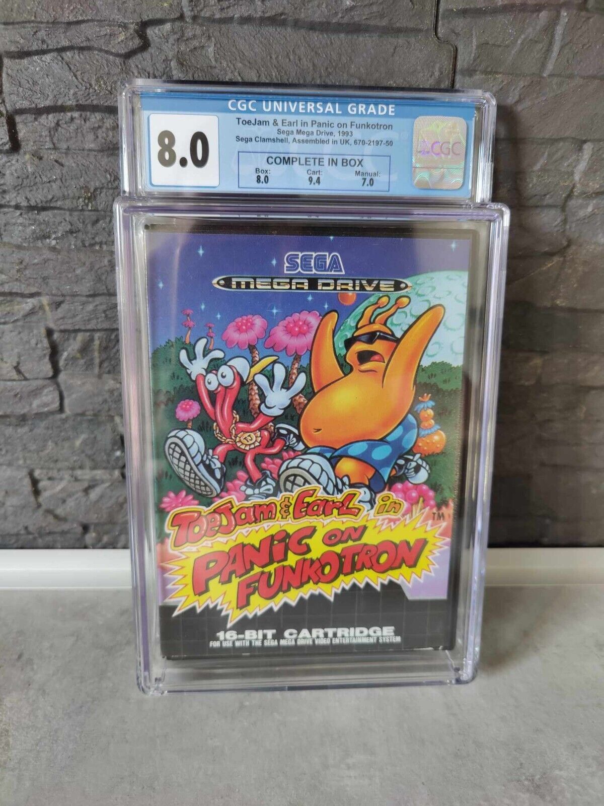 SEGA Mega Drive TOEJAM  EARL  Retrogame CIB cgc graded  80- not wata vga