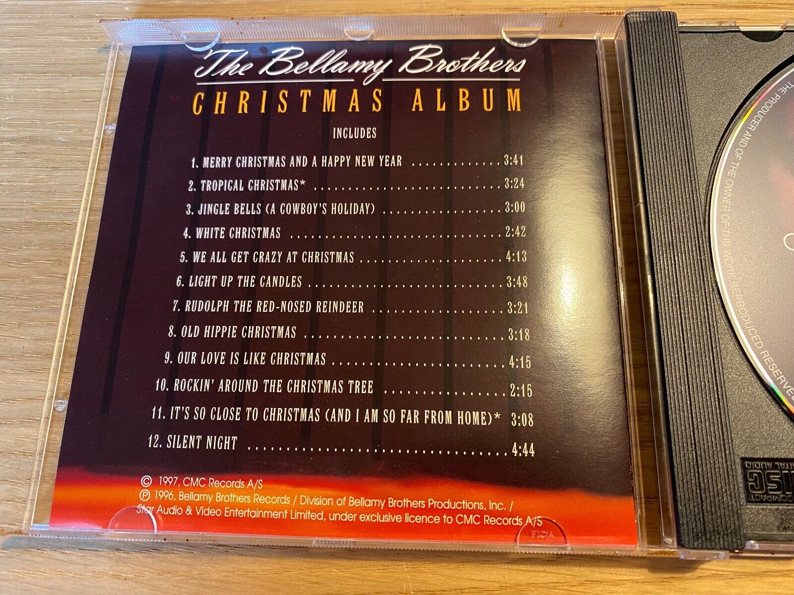 THE BELLAMY BROTHERS "CHRISTMAS ALBUM" 1997 CD 12 TRACK CMC RECORDS A/S DENMARK