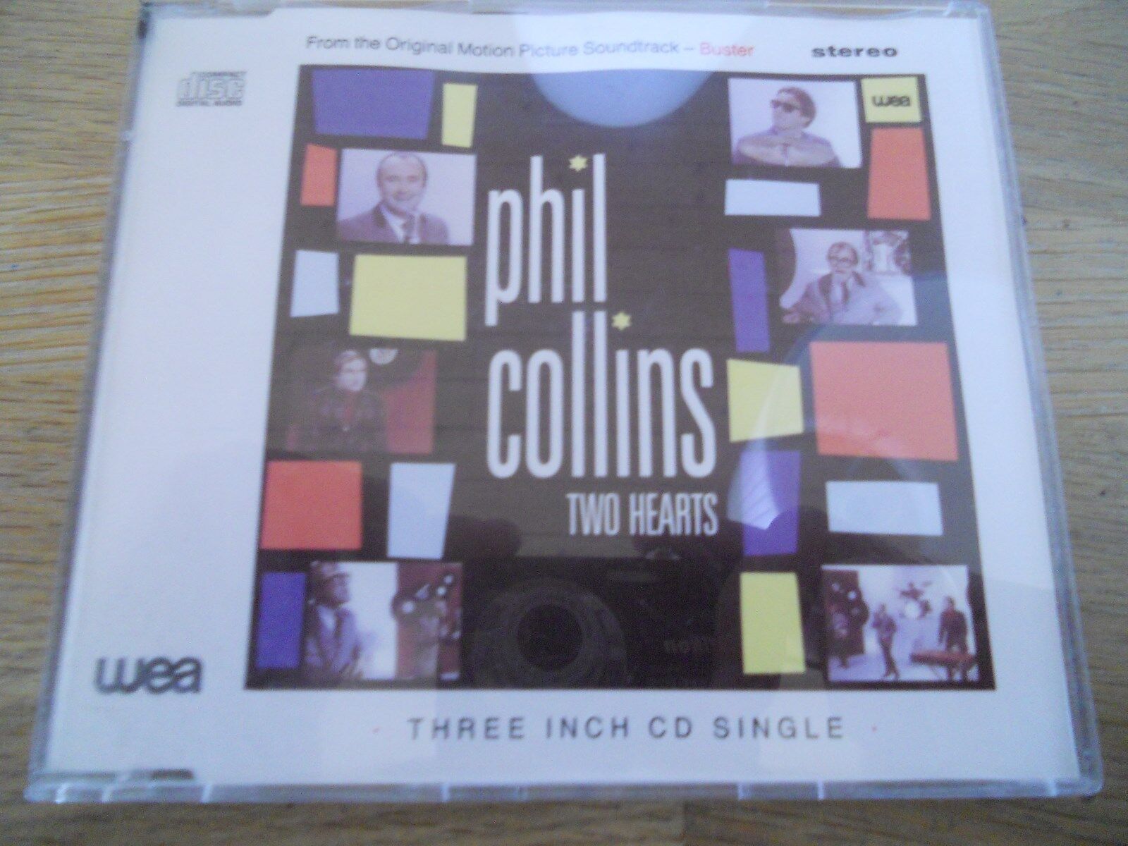 PHIL COLLINS TWO HEARTS / THE ROBBERY 1988 3 INCH CD SINGLE RARE WEA RECORDS OOP