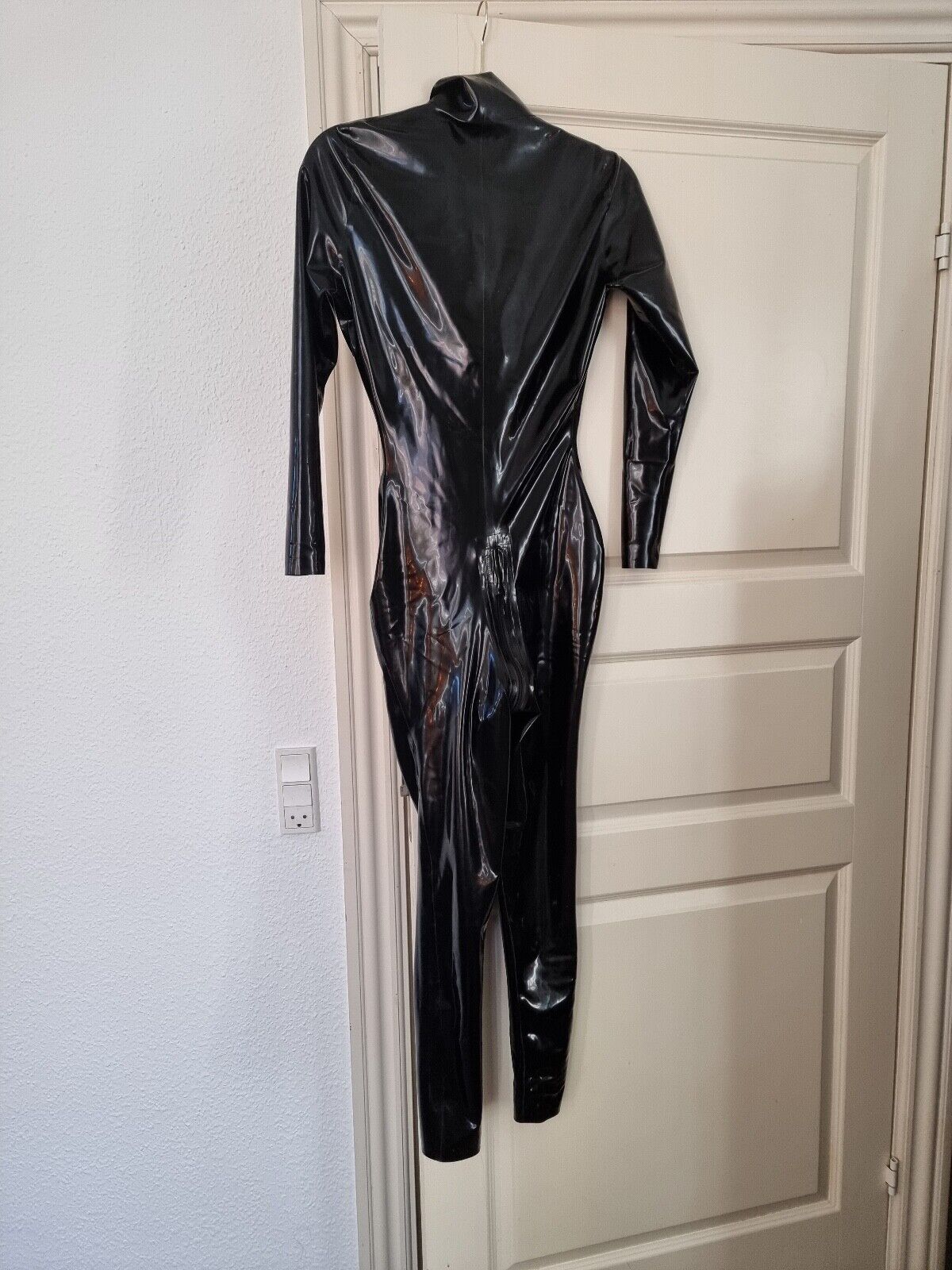 Westward Bound MADAME MILANO Black Latex Catsuit size UK10 USA 6