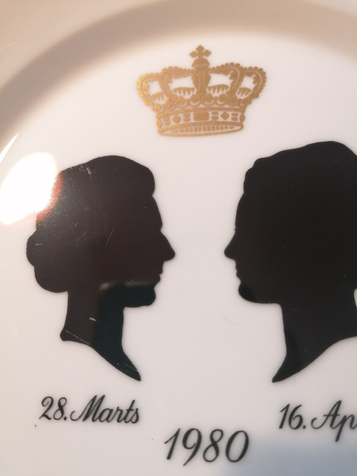 Royal Copenhagen and Rosenthal memorial plates of Queen Margrethe